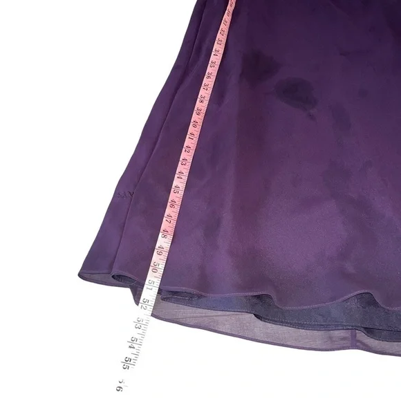 Bill Levkoff Violet/Purple/Eggplant Sweetheart Strapless Chiffon Long Gown Dress - Picture 9 of 15